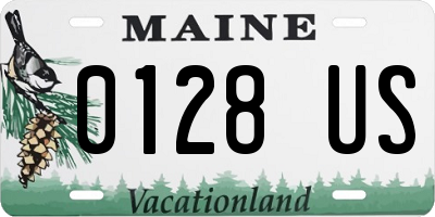 ME license plate 0128US