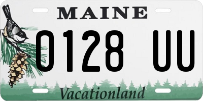 ME license plate 0128UU