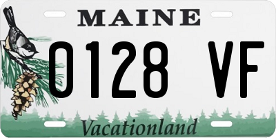 ME license plate 0128VF