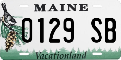 ME license plate 0129SB