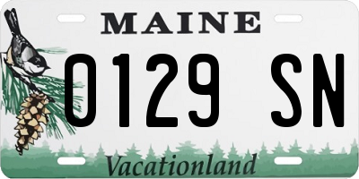 ME license plate 0129SN