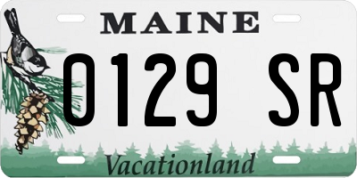 ME license plate 0129SR