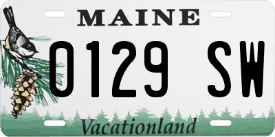 ME license plate 0129SW