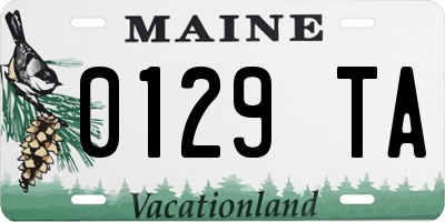 ME license plate 0129TA