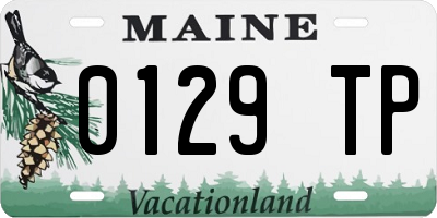 ME license plate 0129TP