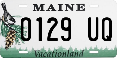 ME license plate 0129UQ