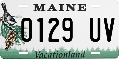 ME license plate 0129UV