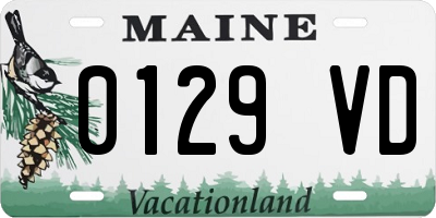 ME license plate 0129VD