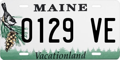 ME license plate 0129VE