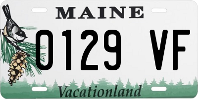 ME license plate 0129VF