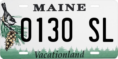 ME license plate 0130SL