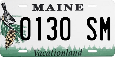 ME license plate 0130SM