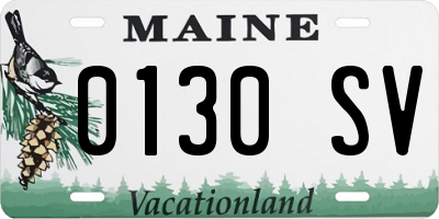 ME license plate 0130SV