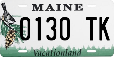 ME license plate 0130TK