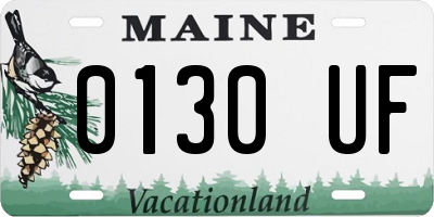 ME license plate 0130UF