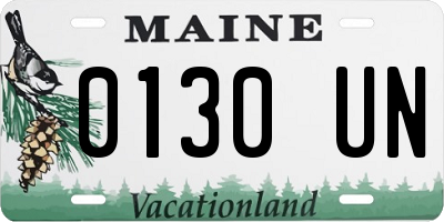 ME license plate 0130UN