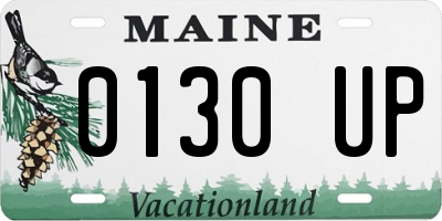 ME license plate 0130UP