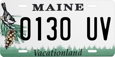 ME license plate 0130UV