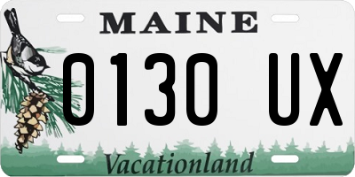ME license plate 0130UX