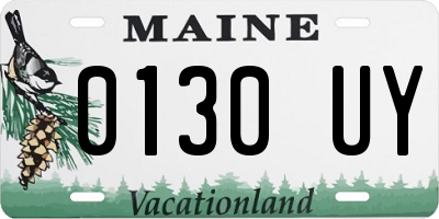 ME license plate 0130UY
