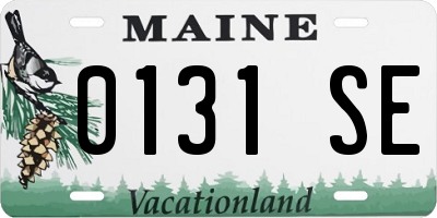 ME license plate 0131SE
