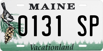 ME license plate 0131SP