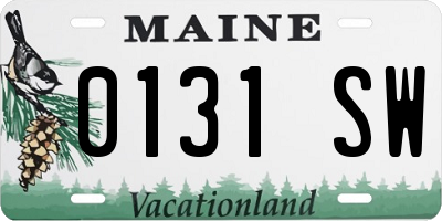ME license plate 0131SW