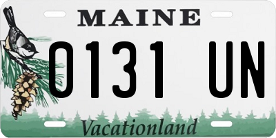 ME license plate 0131UN