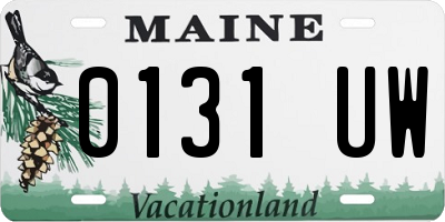 ME license plate 0131UW