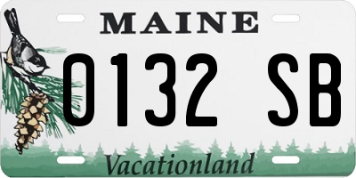 ME license plate 0132SB