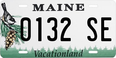 ME license plate 0132SE
