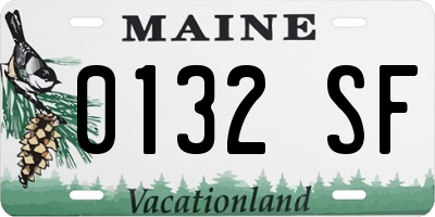 ME license plate 0132SF