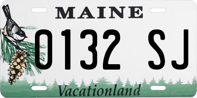 ME license plate 0132SJ