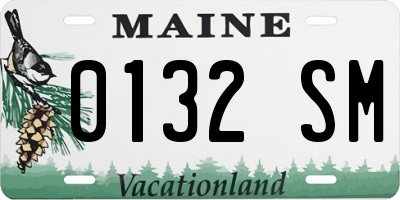 ME license plate 0132SM