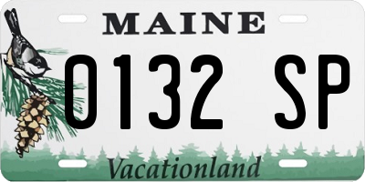 ME license plate 0132SP