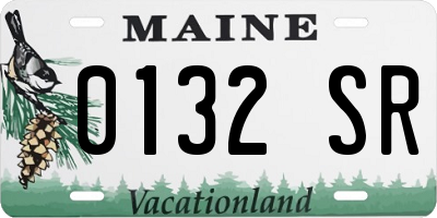 ME license plate 0132SR