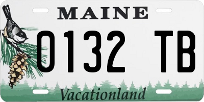ME license plate 0132TB