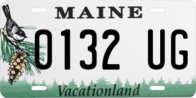 ME license plate 0132UG