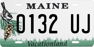 ME license plate 0132UJ
