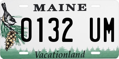 ME license plate 0132UM