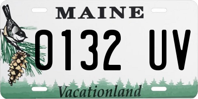 ME license plate 0132UV