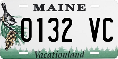 ME license plate 0132VC