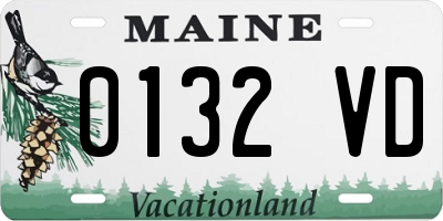 ME license plate 0132VD