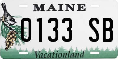 ME license plate 0133SB