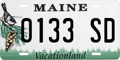 ME license plate 0133SD
