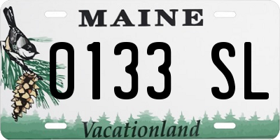 ME license plate 0133SL