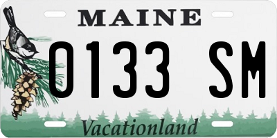 ME license plate 0133SM