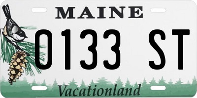 ME license plate 0133ST