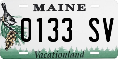 ME license plate 0133SV