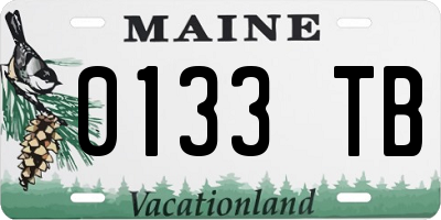 ME license plate 0133TB